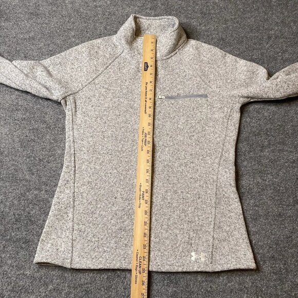 Under Armour Womens UA Storm Fleece 1/2 Zip Pullover Medium Heather Gray - Picture 9 of 10
